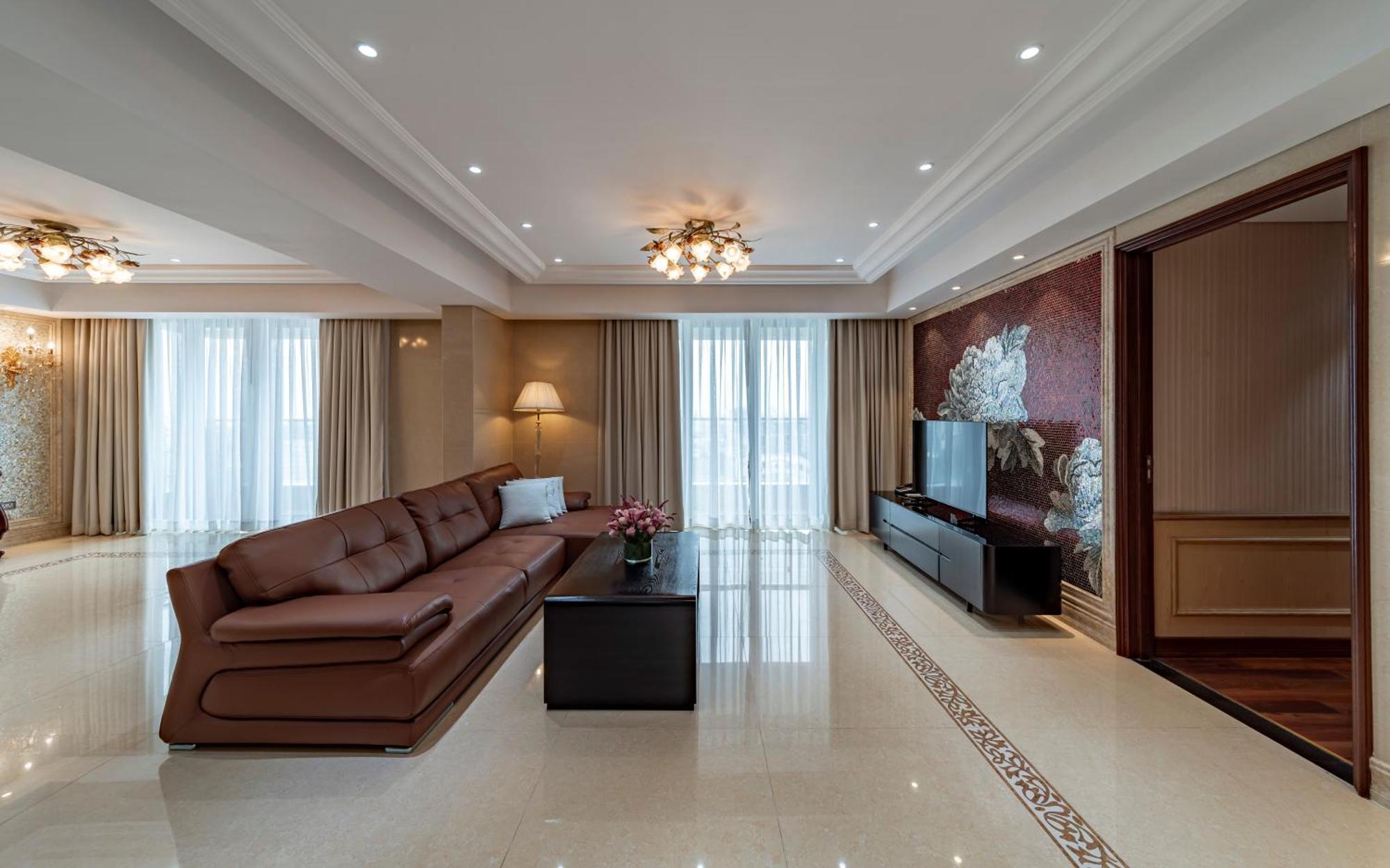 Sherwood Residence Hô Chi Minh-Ville Extérieur photo A living room in a luxury apartment